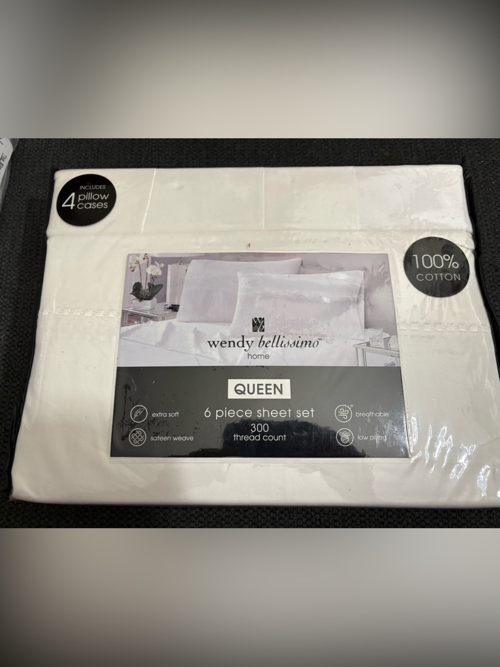 Wendy Bellissimo Home Queen 6-Piece Sheet Set - White